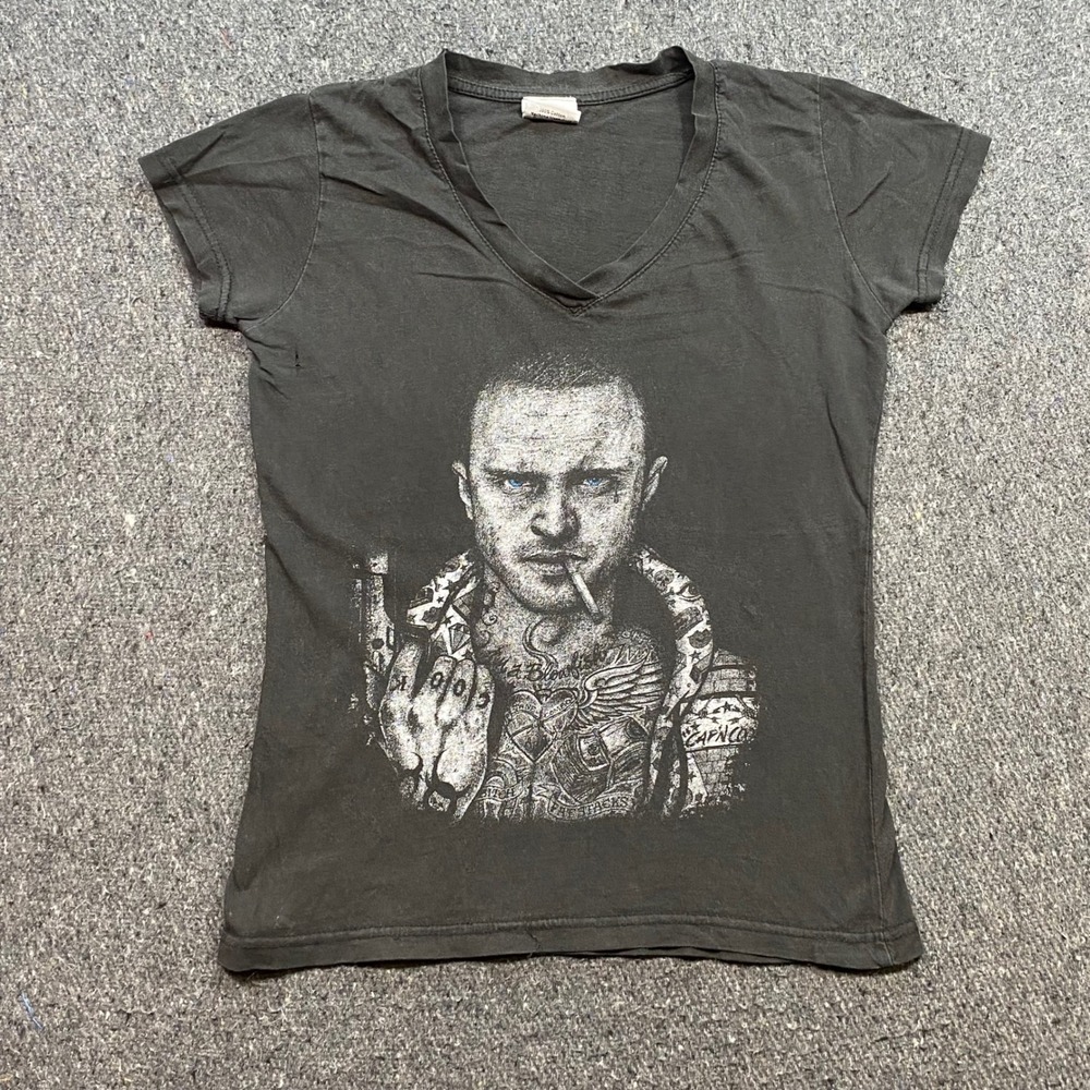 Black Market Art Company TShirt Sz S Womens Black Grunge Jesse Pinkman Graphic